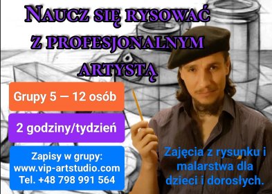 Nauka malarstwa i rysunku, lekcje, warsztaty.