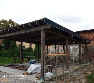 Wykonanie altanki-prace ciesielskie , fundamentów, opierzenia, pokrycia dachowego