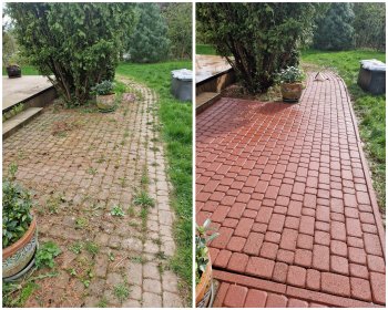 Mycie kostki brukowej