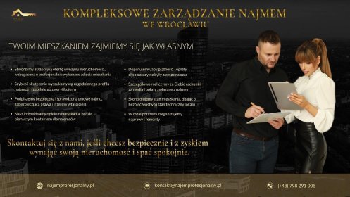 Profesjonalne zarządzanie najmem/ pośrednictwo wynajmu Wrocław i okolice