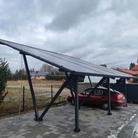 Carport dwu-stanowiskowy 5 kWp kompletna instalacja