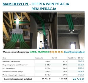 Wykonanie wentylacji centralnej z rekuperatorem