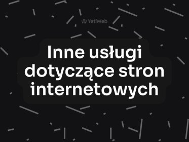 Inne usługi dotyczące stron internetowych