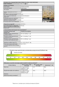 Świadectwo Charakterystyki Energetycznej części budynku (mieszkania)