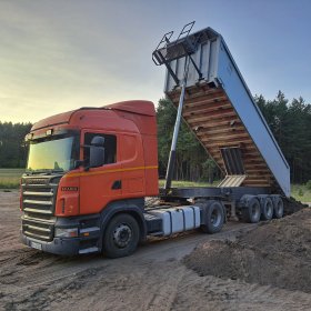 Usługi transportowe wywrotkami od 1-26ton
