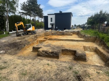 Wykop pod fundament domu