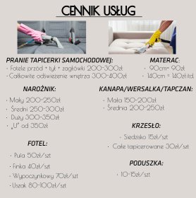 Czyszczenie mebli tapicerowanych