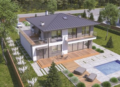 Projekt domu M253c Szczęśliwy - wariant III