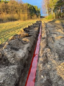 Układanie kabli w wykopach oraz rowach
