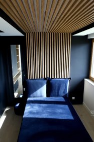 Lamele ścienne i sufitowe. Szafki RTV. Elementy tapicerowane, Meble loft