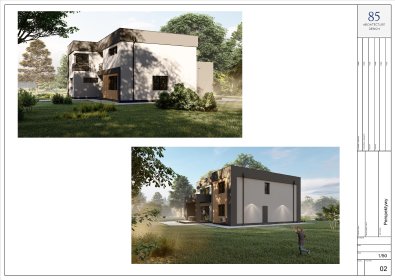 Projekt elewacji budynków jednorodzinnych