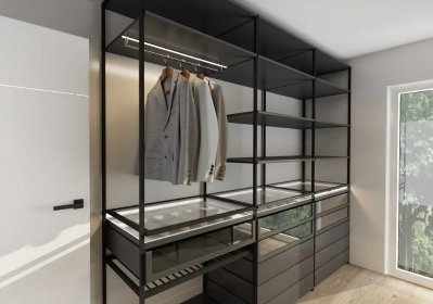 Garderoby typu loft na wymiar
