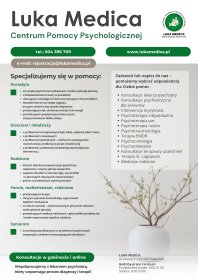 Psychoterapia dla dziecieci, psycholog dla dorosłych, psychiatra dla dzieci i dorosłych.