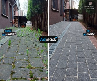 Mycie i czyszczenie kostki brukowej