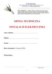Opinie techniczne i ekspertyzy instalacji elektrycznych