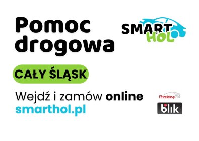 Pomoc Drogowa/ SmartHol / Cały Śląsk/Zamawianie OnLine/ Holowanie 24/7