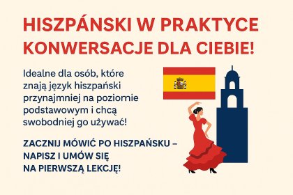 Konwersacje w języku hiszpańskim. - 30 min Online