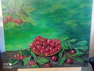 Akryl na płótnie ,, Wiśnie