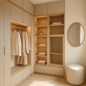 Garderoby, Szafy wnękowe typowe oraz z drzwiami przesuwnymi