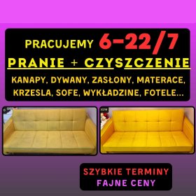 Pranie dywanów wykładzin tapicerki meblowej fotele biurowe,krzesła materac ednoosbowej