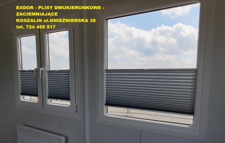 Plisy dwukierunkowe zaciemniające