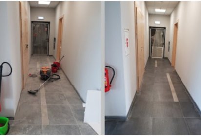 Sprzatanie powierzchni biurowych.