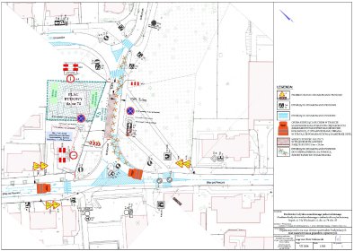 Projekty: zajęcia pasa ruchu, zajęcia chodnika, przekierowania ruchu