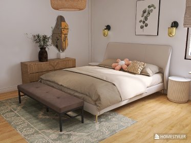 Aranżacja wnętrza na podstawie przygotowanej wizualizacji.