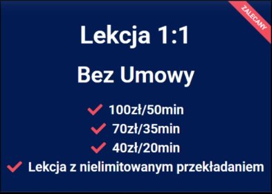 LEKCJE ANGIELSKIEGO ONLINE BEZ UMOWY