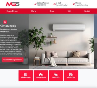 Strona internetowa (z dostarczonego projektu graficznego)