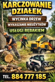 Wycinka drzew i krzewów, wywóz gałęzi i odpadów zielonych