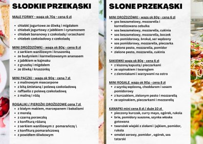Catering, słodkie i słone przekąski