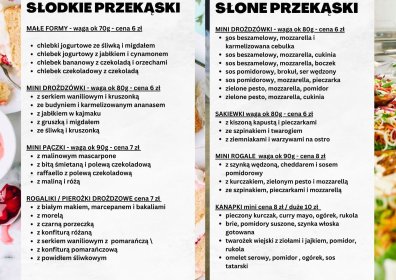 Catering, słodkie i słone przekąski