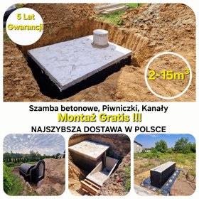 Szambo betonowe od 2m3 do 20m3