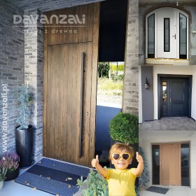 Drzwi zewnętrzne z  drewna stolarz Tarnów, wejściowe, drewniane