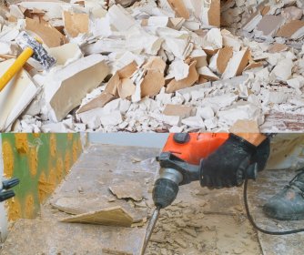 Wyburzanie ścian, podłóg, płytek + wywóz gruzu