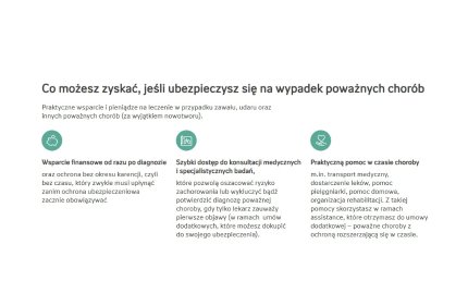 Ubezpieczenie na wypadek poważnych chorób - druga opinia + leczenie za granicą 120K