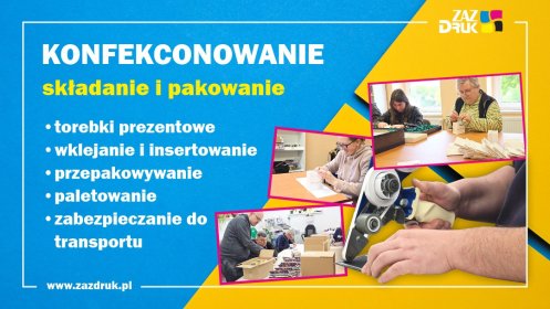 wkładkowanie ulotek, pakowanie i przepakowywanie produktów, przygotowywanie zestawów, inne