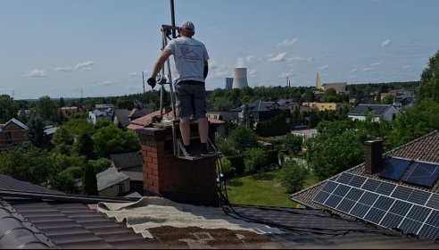 Frezowanie kominów i montaż wkładów kominowych.