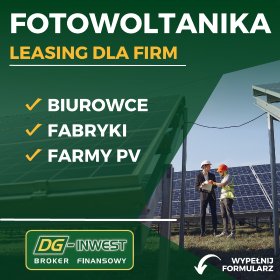 Leasing fotowoltaiki, samolotów, skutery wodne, maszyny, IT, nieruchomości komercyjne