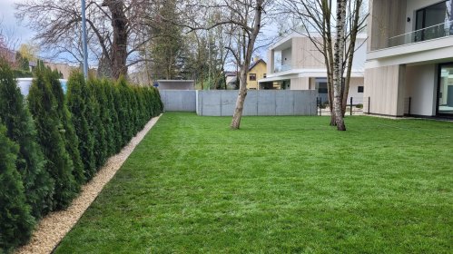 trawniki , zakładanie trawników z rolki i z siewu