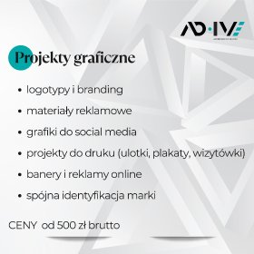 Kreatywne projekty graficzne – od logotypów po materiały reklamowe offline i online.