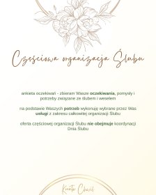 częściowa organizacja ślubu
