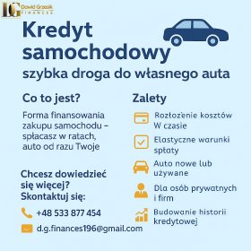 Kredyt samochodowy – Twój nowy pojazd w zasięgu ręki