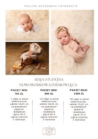 Sesja noworodkowa/ niemowlęca/ pakiet brzuszek plus maluszek