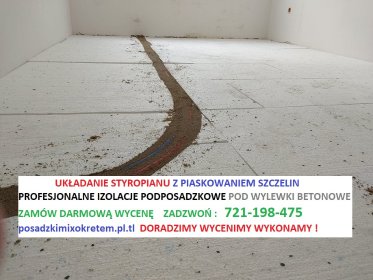 IZOLACJE PODPOSADZKOWE Układanie styropianu