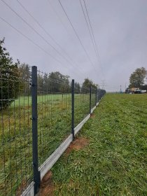 Kompletne ogrodzenie panelowe 123 cm Fi 4