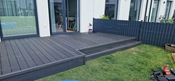 Montaż tarasu kompozytowego na legarach drewnianych