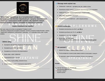 Kompleksowe sprzątanie domów i mieszkań na terenie Wrocławia i okolic.