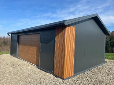 garaż z dachem 2 spadowym 6 x 9